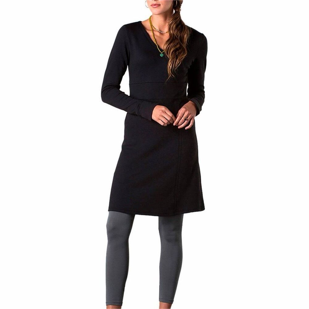TOAD&CO TOAD & CO Women’s Black Long Sleeve Finlay Wrap Dress Small